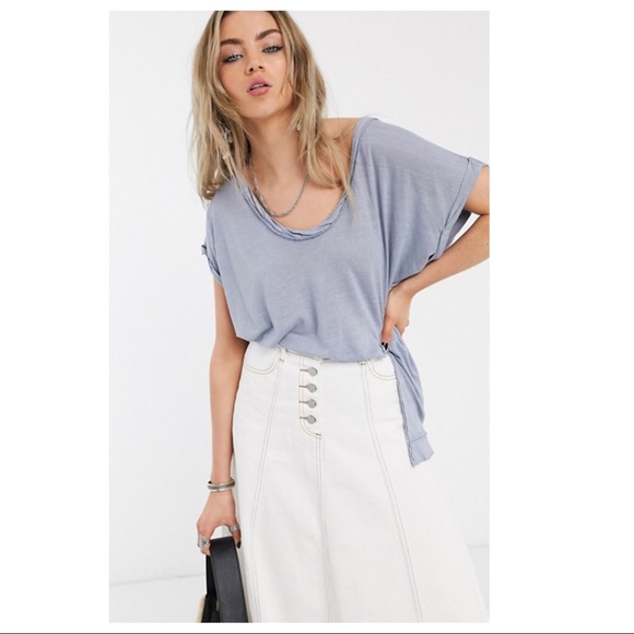 FREE PEOPLE BOHO FLOWY TUNIC TEE KNIT TOP A2C - Picture 3 of 16